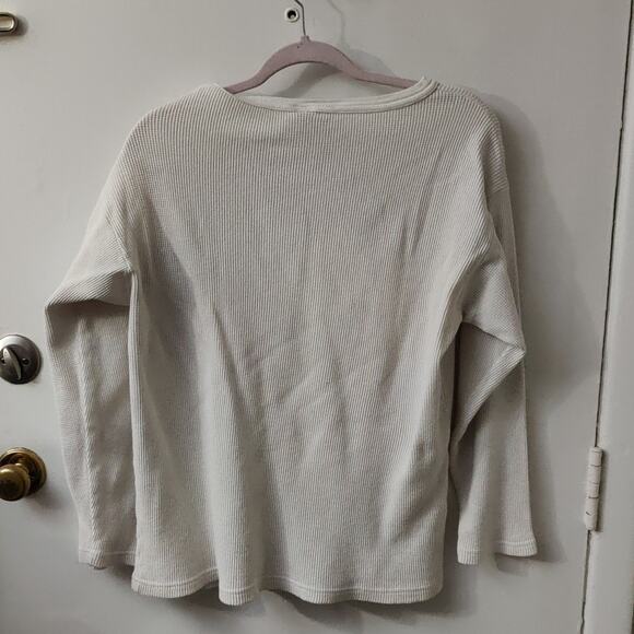 VTG Halloween Maze Cream Crewneck Thermal Sweatshirt L Casual Holiday Vampire - Picture 4 of 9